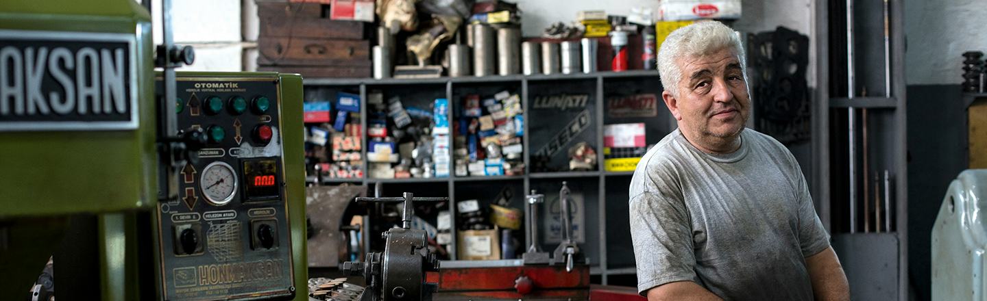 man scanning bar code